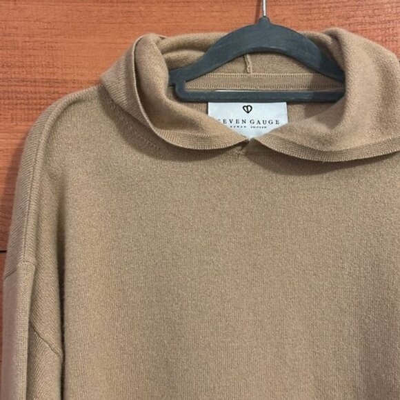 Seven Gauge Beige Cashmere Hoodie - Picture 2 of 6